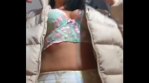 MilfyCalla- Yoga pants, cameltoe and cumshots on my downjackets 196-At the second yoga session, I had no panties. my colle…