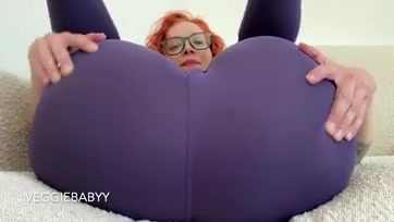leggings, white panties, panty lines, and spanks teasing joi – full video on Veggiebabyy Manyvids