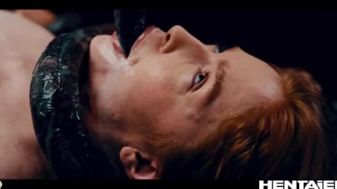 Hot redhead and sexy asian for fucked and creampied by monsters